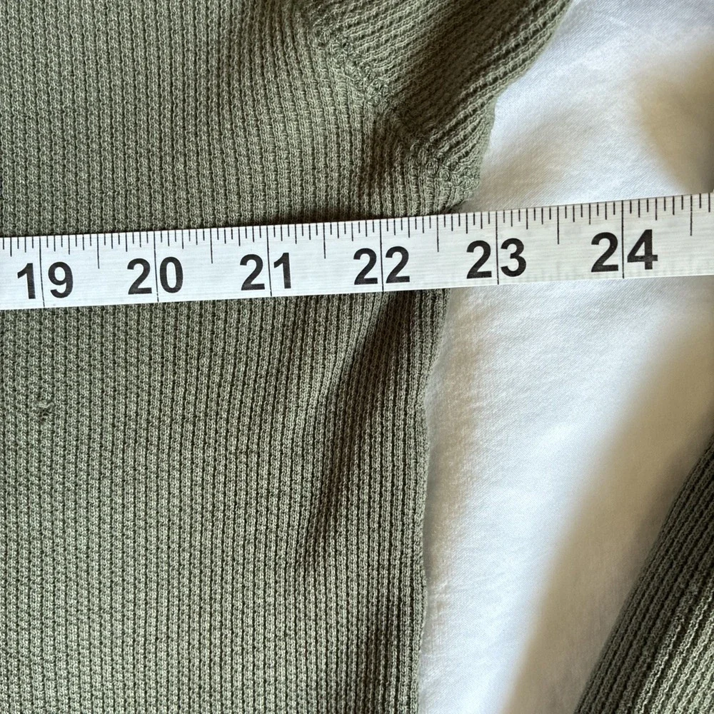 Banana Republic Shirt Mens L Waffle Knit Thermal Henley Long Sleeve Y2K Cotton